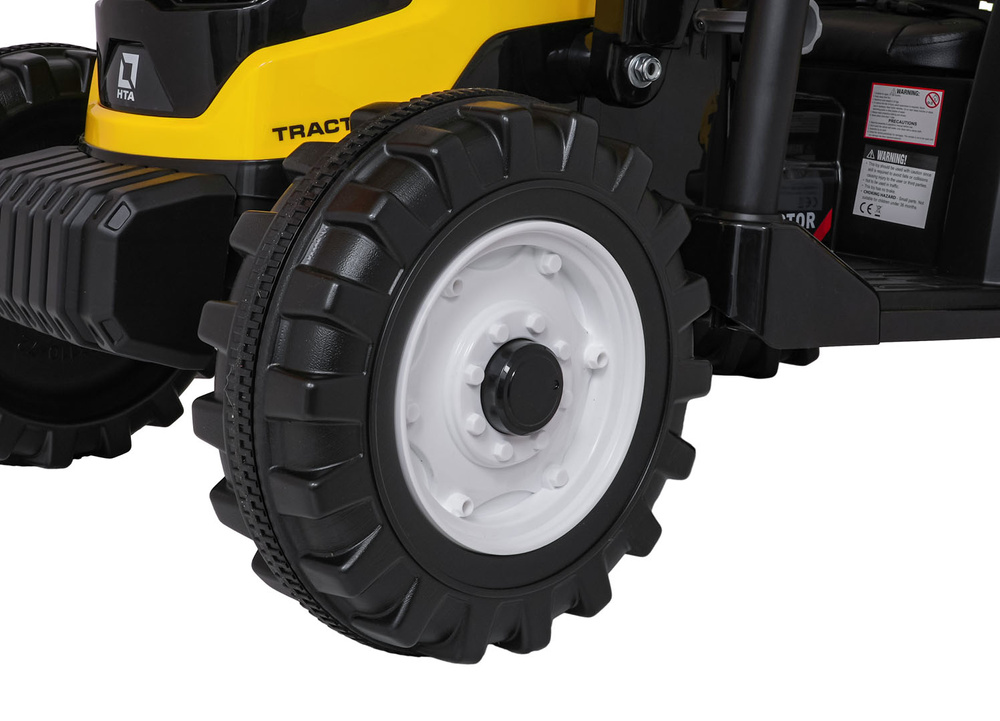 Pojazd MEGA Traktor D68 Z Przyczepką Żółty
