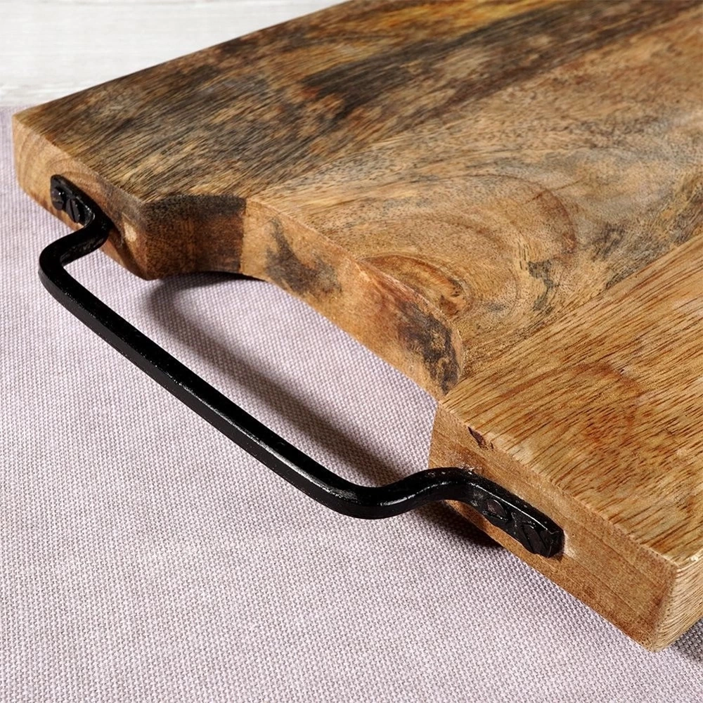 Deska do krojenia i serwowania drewniana 44x19 cm
