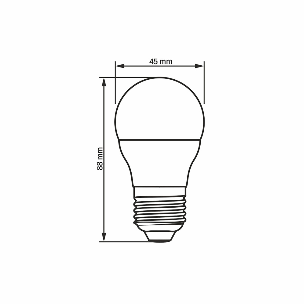 Żarówka LED E27 G45 Kulka 7W = 50W 630lm 4000K Neutralna Biel 240° Videx