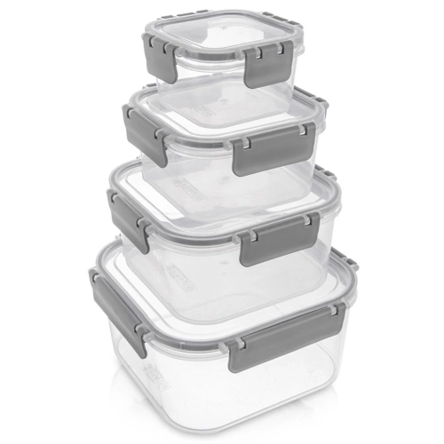 Pojemniki na żywność z pokrywką i uszczelką 4 szt.