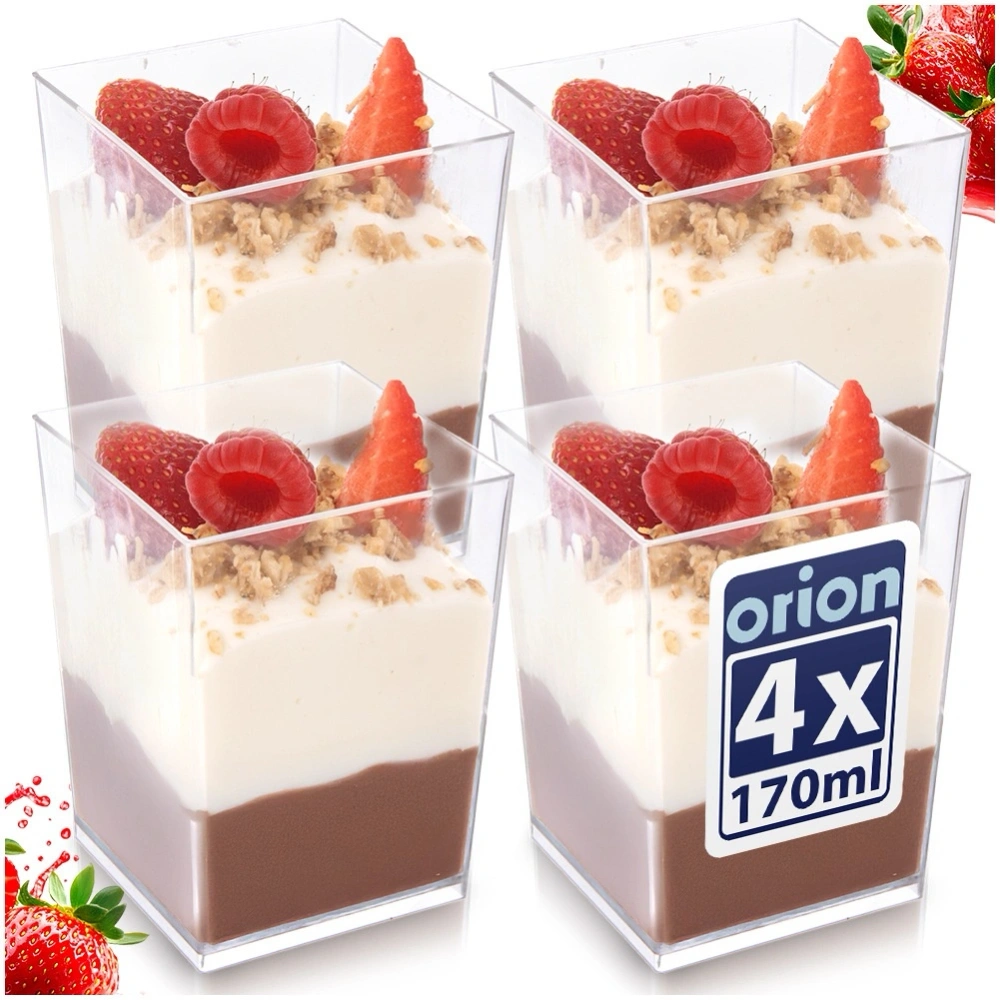 Pucharki na desery, przekąski 160 ml 4 szt.