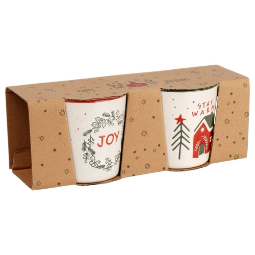 Kubki ceramiczne świąteczne 350 ml 2 szt.