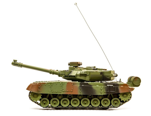 Czołg wojskowy zdalnie sterowany, światło i dźwięk zielony