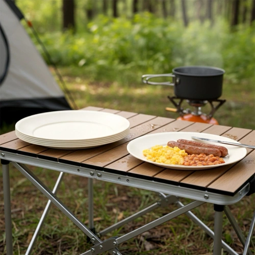 Talerze obiadowe płytkie plastikowe kremowe SANDY 23,5cm 6 szt.
