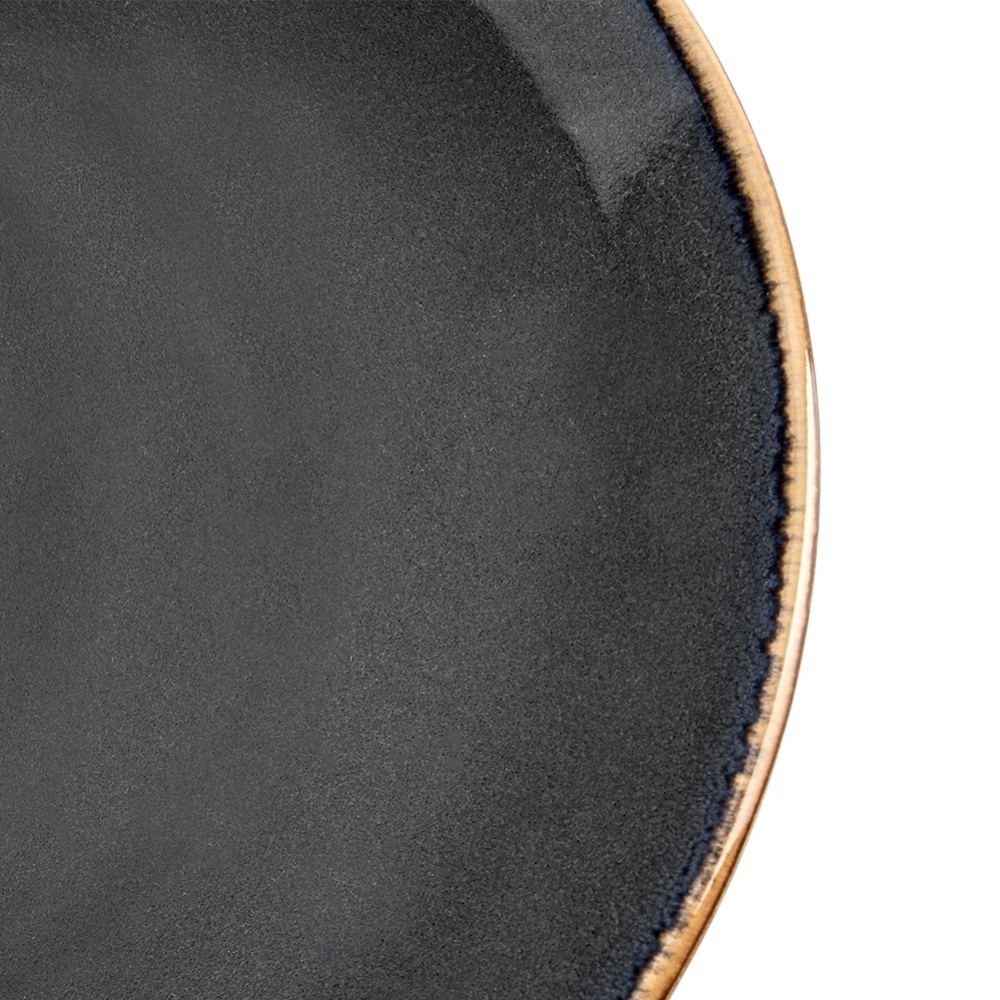 Talerz deserowy ceramiczny szary GLAZE 20,5 cm