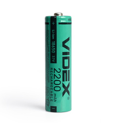 Akumulator litowo-jonowy VIDEX 18650 2200mAh bez zabezpieczenia luzem/1 szt.