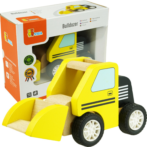 Drewniane auto samochód koparka