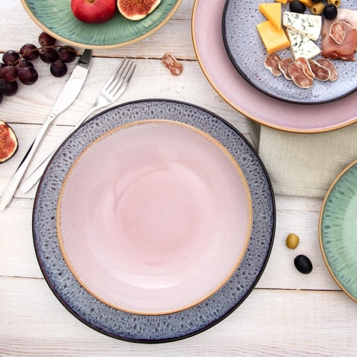 Talerz obiadowy płytki ceramiczny fioletowy GLAZE 27 cm