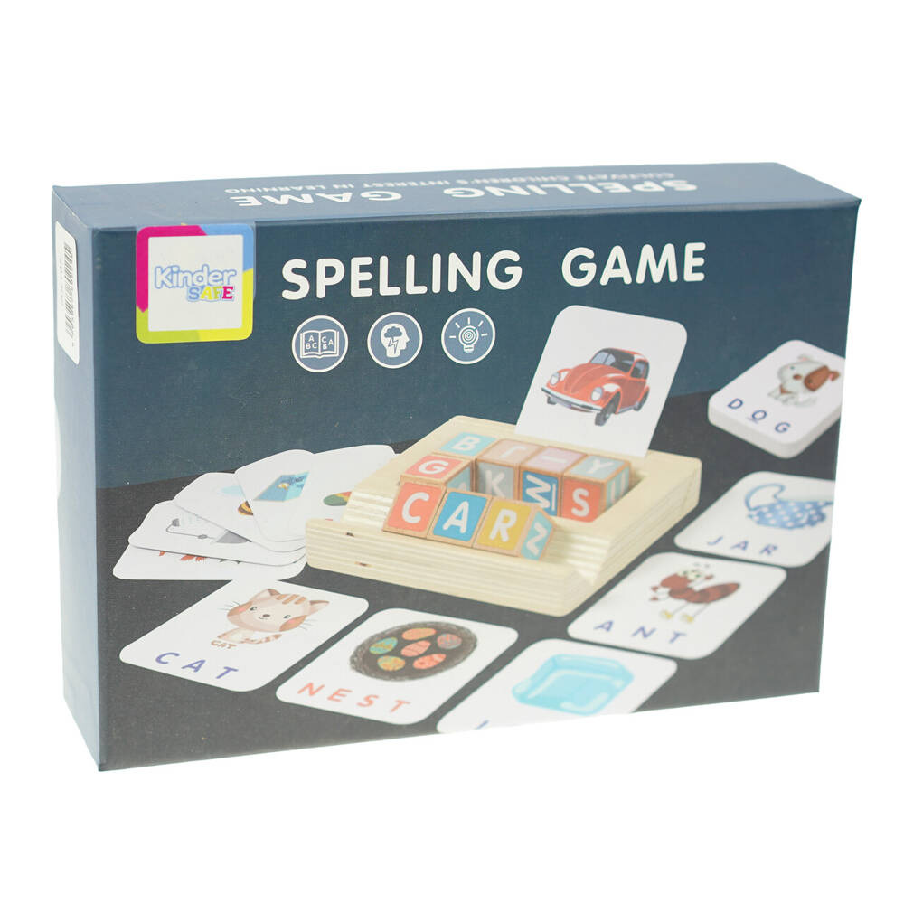 Karty językowe do układania literek i słów na drewnianej podstawce literowanie