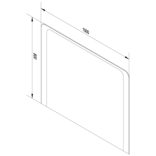 Lustro łazienkowe MI 100 cm z oświetleniem LED Fackelmann 84299