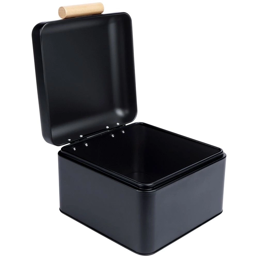 Chlebak metalowy czarny 22x20x14 cm