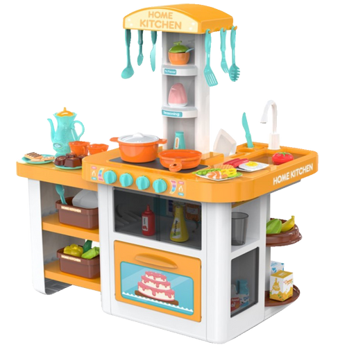 Kuchnia duża dla dzieci piekarnik, lodówka, kran, woda dźwięk swiatło Kucharz