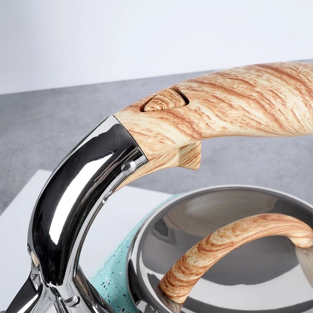 Czajnik z gwizdkiem emaliowany niebieski 3 l