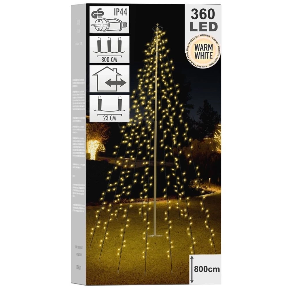 Lampki choinkowe 360 LED na maszt