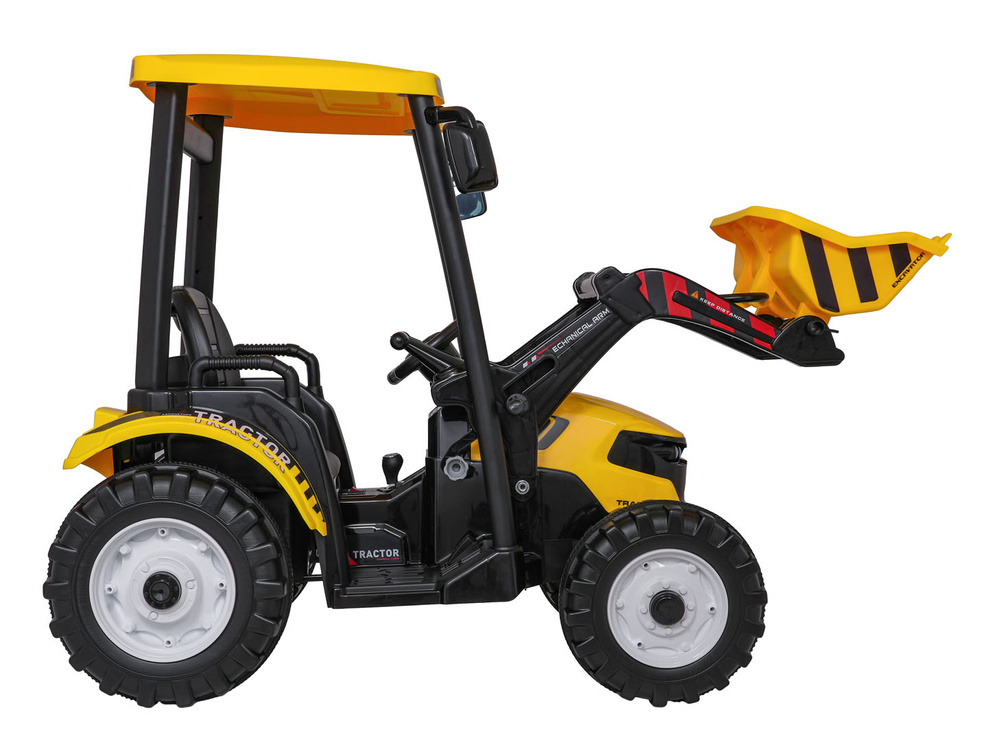 Pojazd MEGA Traktor D68 Z Przyczepką Żółty