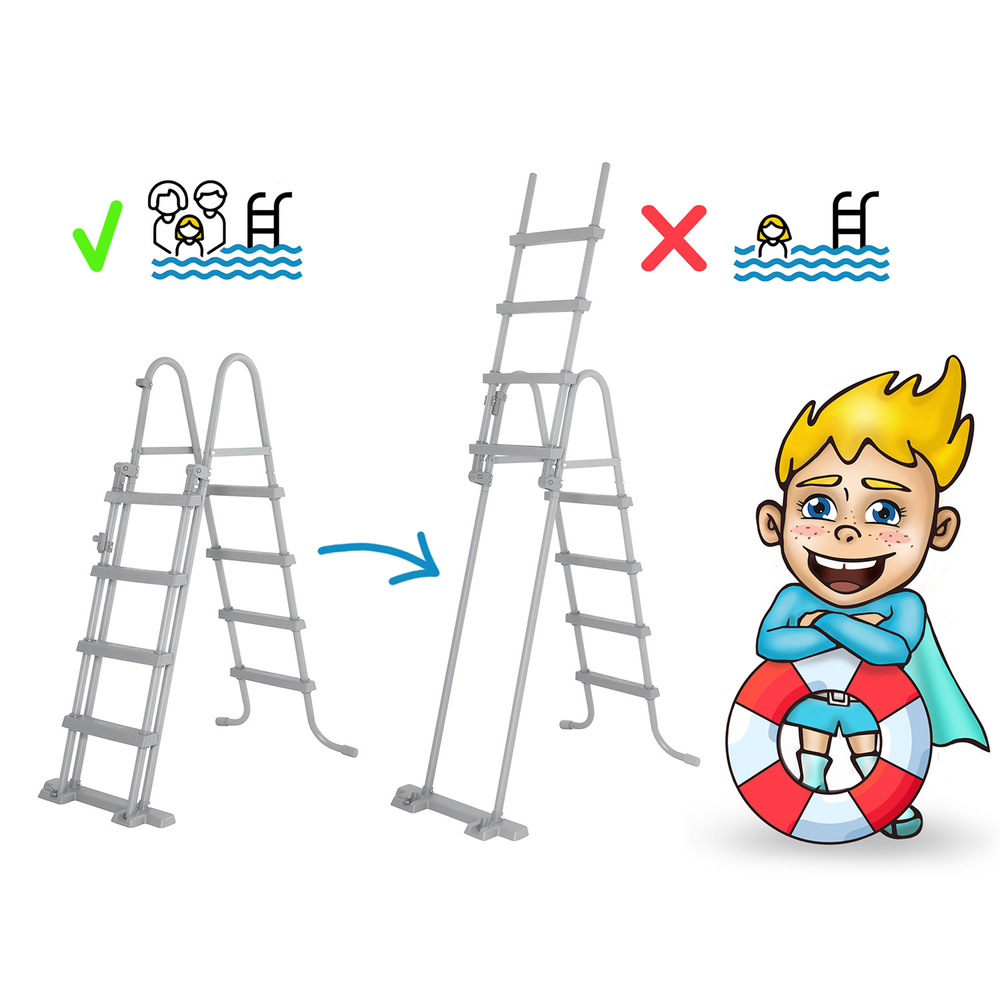 Bestway Basen stelażowy Splashview 488x244x122cm szary rattan 10w1 561MB