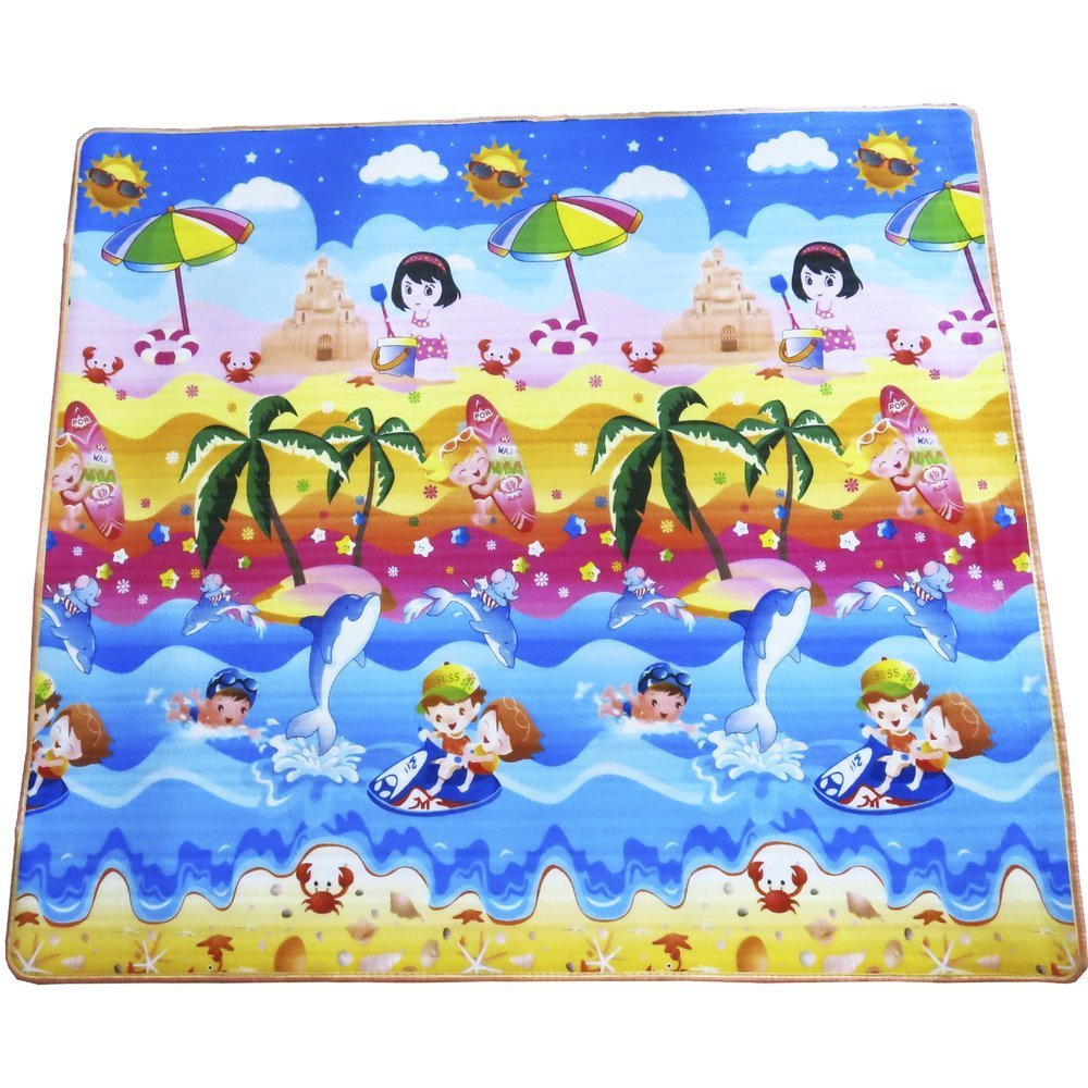 Dwustronna mata piankowa dla dzieci 177x197 cm XXL