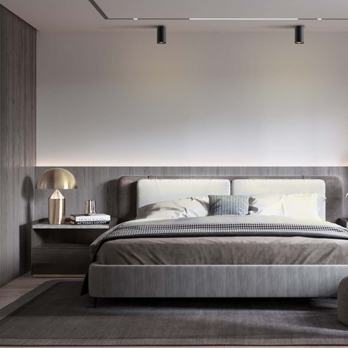 Oprawa Natynkowa Lampa Sufitowa Videx Halogenowa Spot 1x GU10 Czarna TALEN