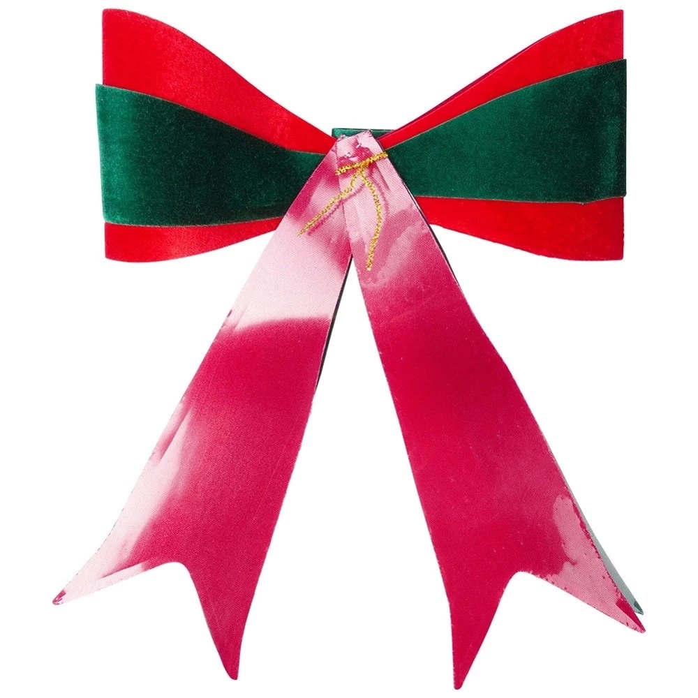Kokarda dekoracyjna świąteczna welurowa 33x46 cm
