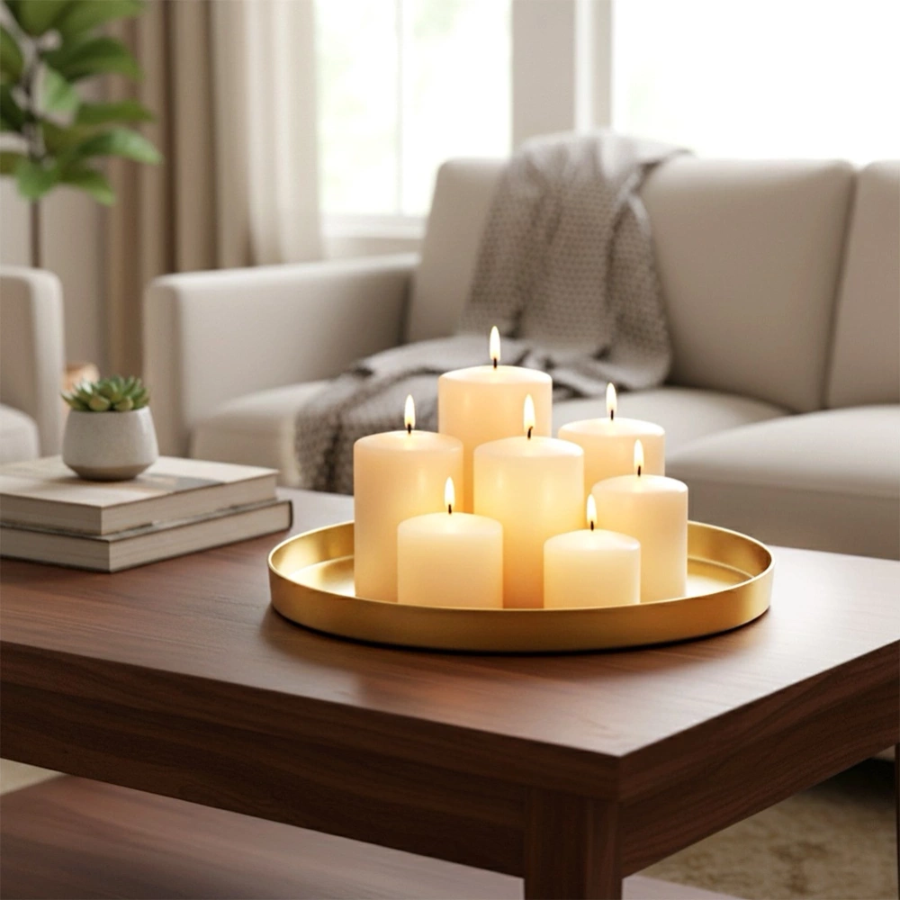 Podstawka pod kompozycje dekoracyjne świece złota 32 cm