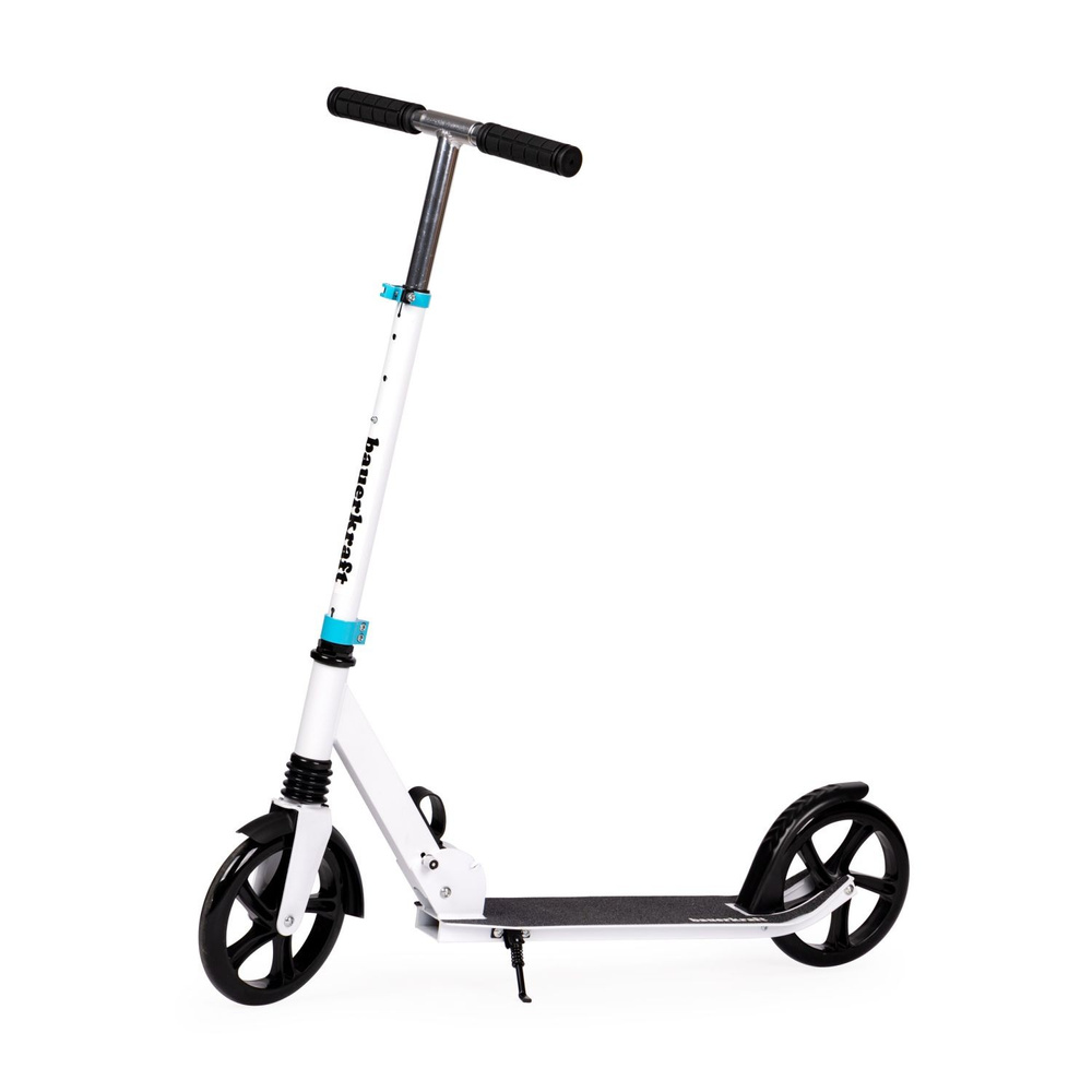 Duża składana hulajnoga 95-105 cm biało-niebieska