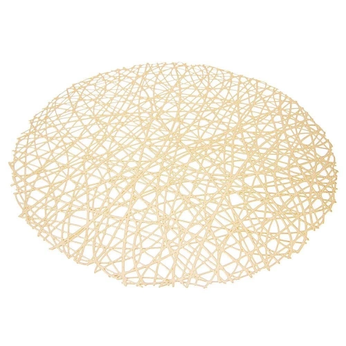 Podkładka na stół gumowa złota okrągła 39 cm