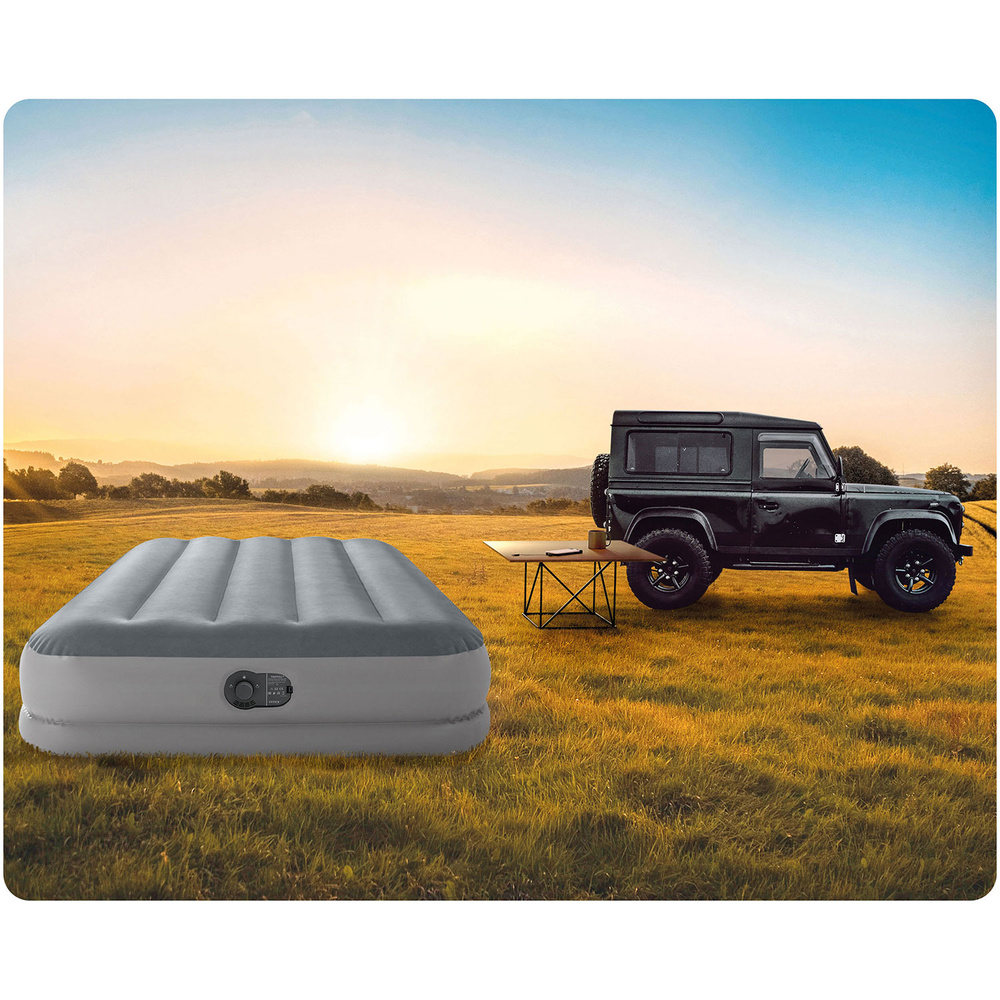 Materac welurowy dmuchany z wbudowaną pompką USB 99 x 191 x 30 cm INTEX 64112