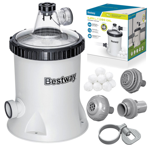 Bestway Pompa filtrująca do basenu 5678 l/h na kulki filtracyjne 58870