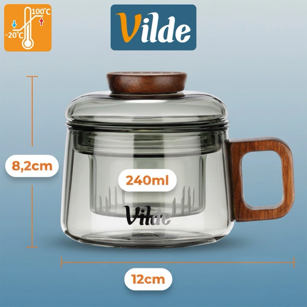 Szklanka z zaparzaczem do herbaty 240 ml