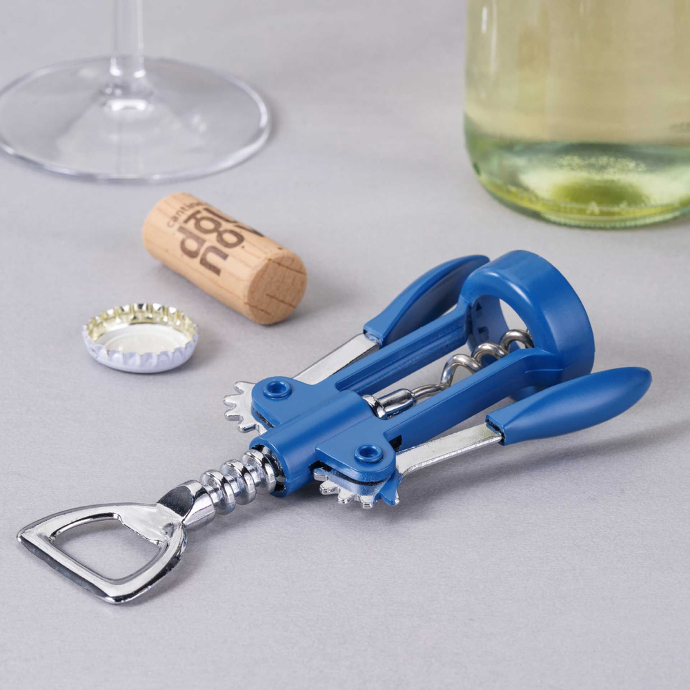 Korkociąg hebelkowy Essential, niebieski FACKELMANN