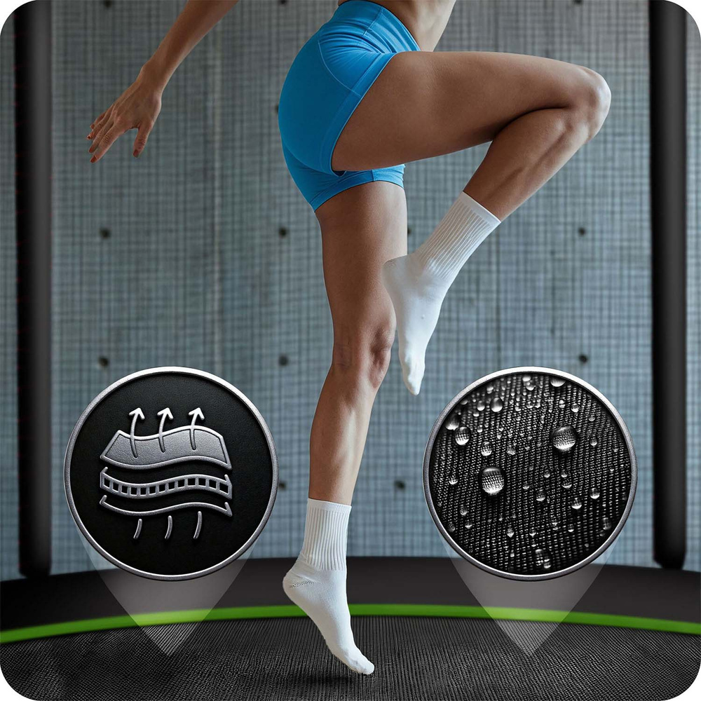 Trampolina ogrodowa 8ft/252cm z siatką zewnętrzną i drabinką Neo-Sport