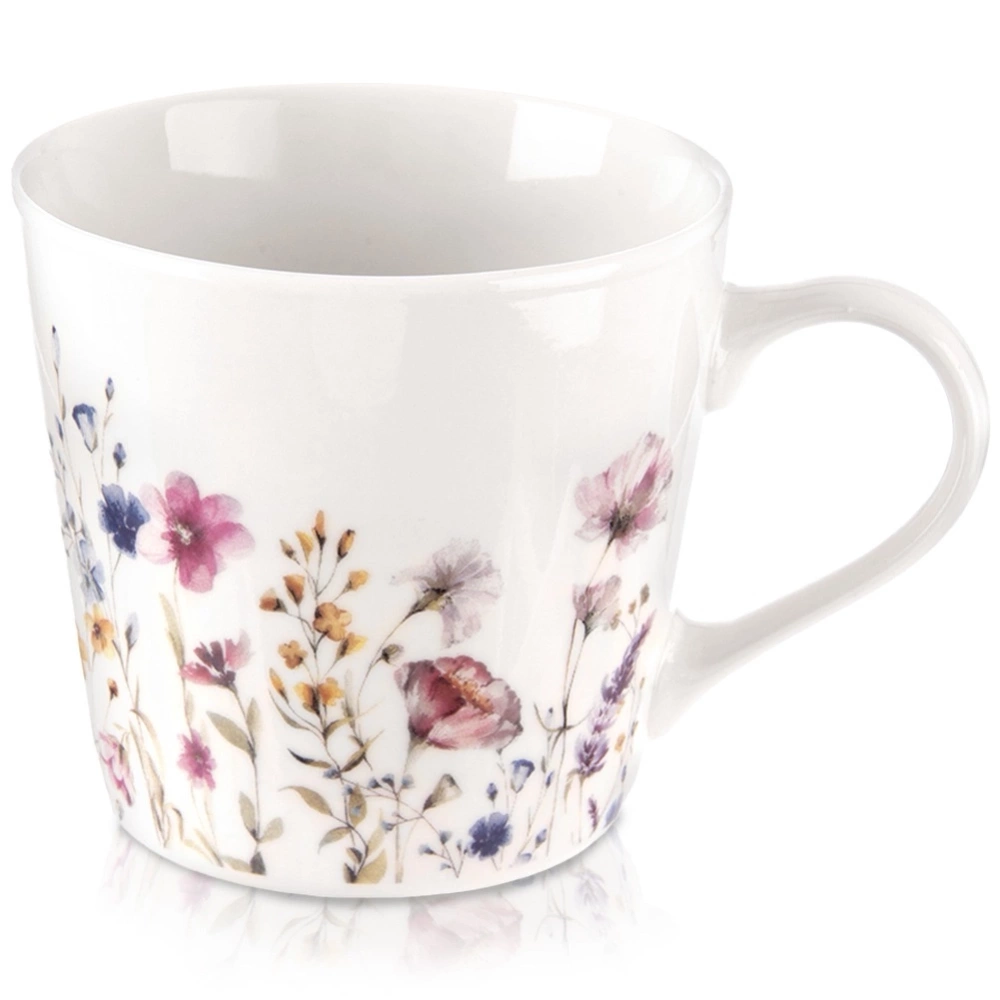 Kubek porcelanowy kwiaty 430 ml