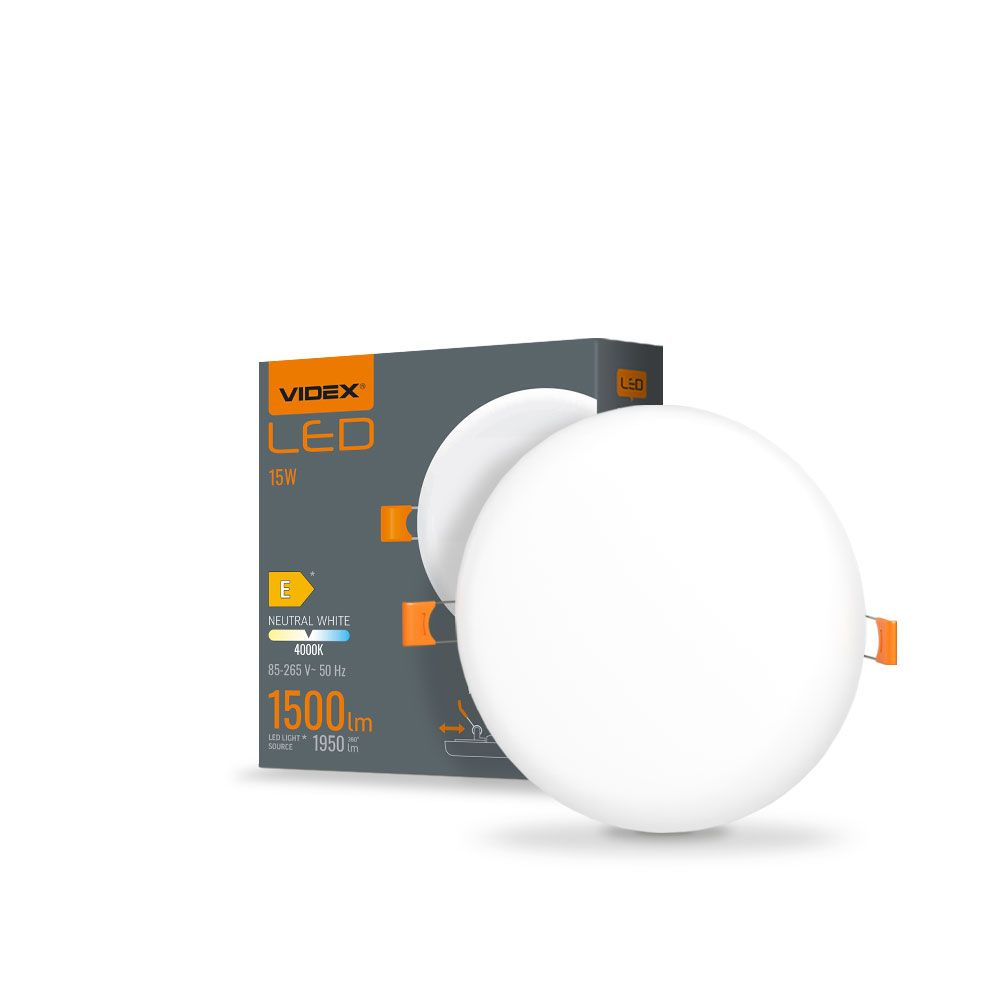 Oprawa oświetleniowa LED bezramkowa VIDEX-DOWNLIGHT-LED-DLFR-15W-NW