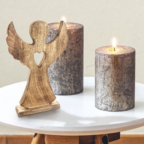 Figurka drewniana świąteczna anioł MANGO 25,5x36 cm