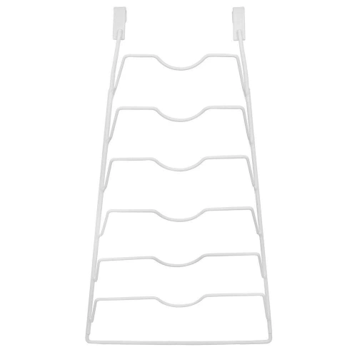 Wieszak na pokrywki metalowy biały