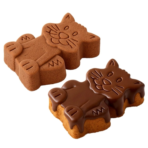 Forma do pieczenia silikonowa kot 20x16x4,5 cm