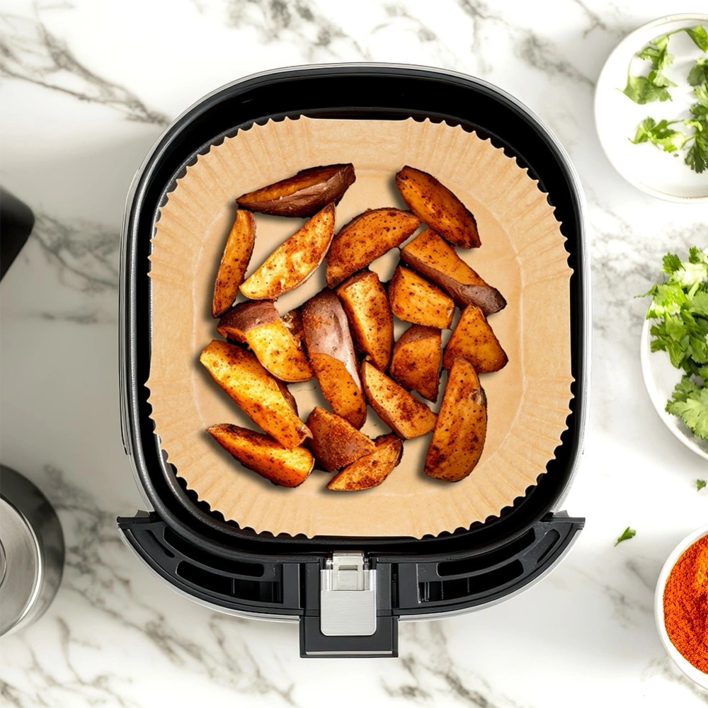 Wkład do frytkownicy Air Fryer beztłuszczowej papierowy kwadratowy 23x23 cm 100 szt.