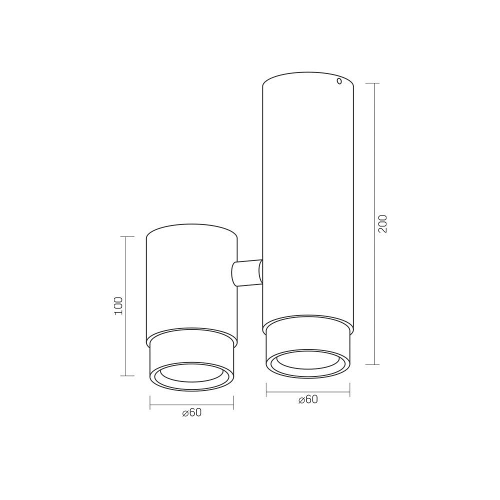 Oprawa sufitowa punktowa VIDEX-2XGU10-ARIZA-BLACK