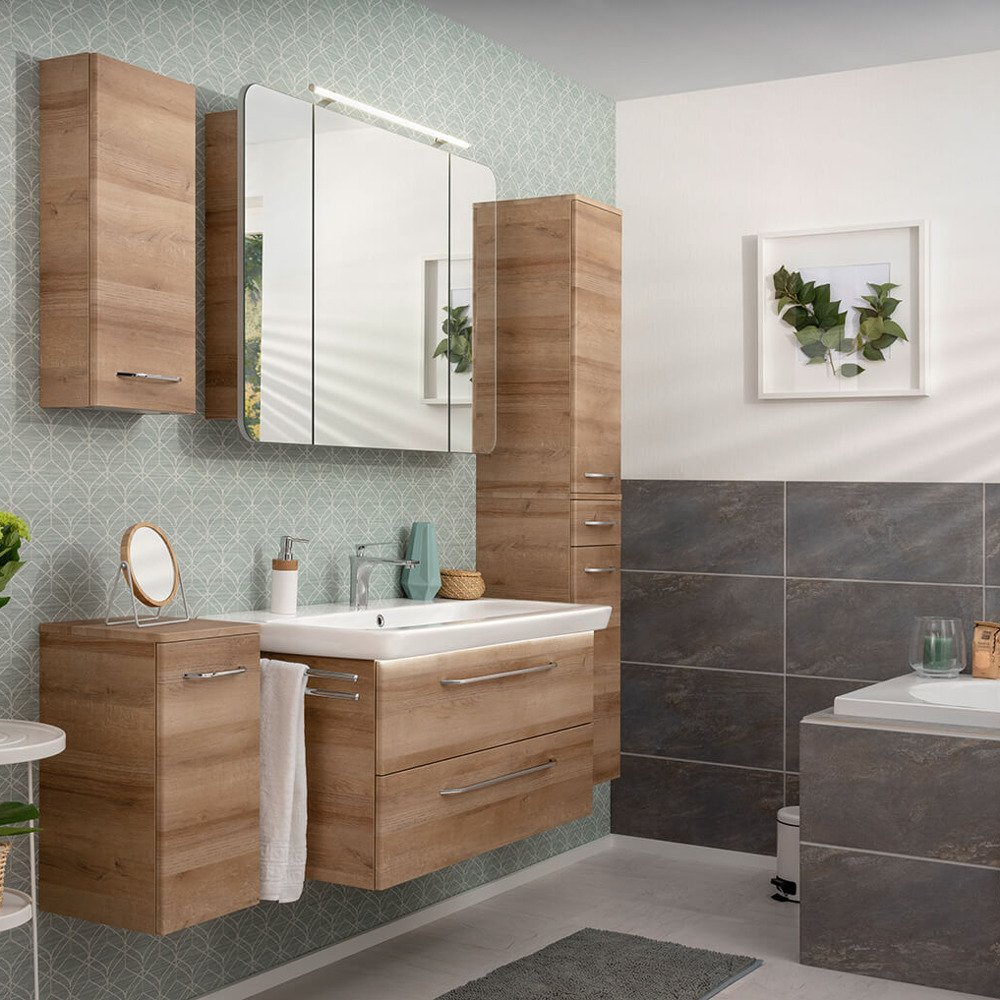 Szafka łazienkowa boczna wysoka sękaty dąb Milano Fackelmann 84252