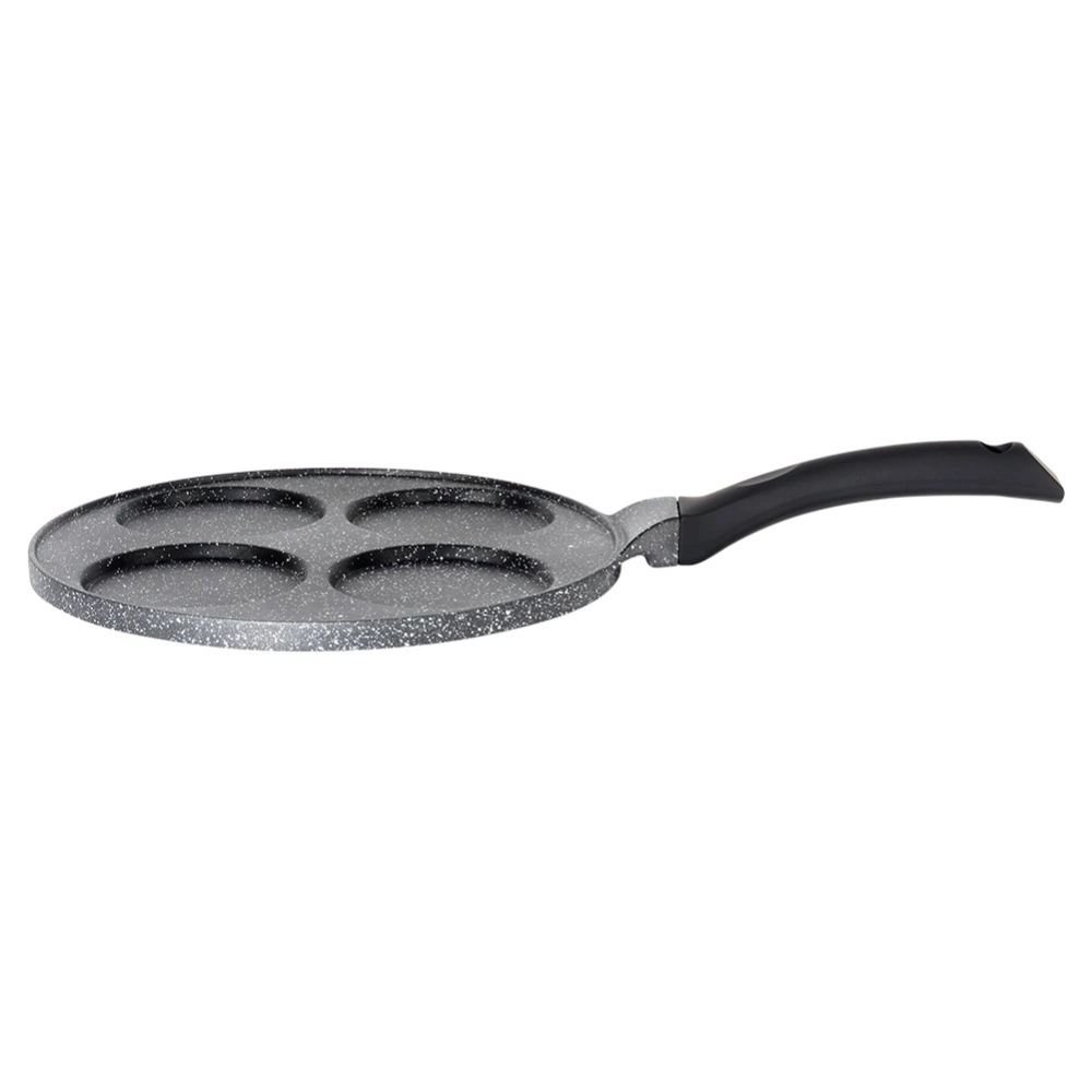 Patelnia do jajek granitowa 4 otwory BLACK LINE 26 cm