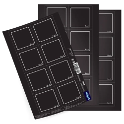 Etykiety samoprzylepne na słoiki czarne 24 szt.