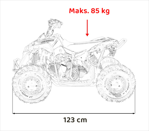 Pojazd Quad Spalinowy RENEGADE HIPERFECT 110CC Czerwony