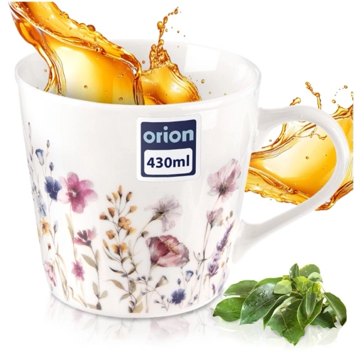 Kubek porcelanowy kwiaty 430 ml