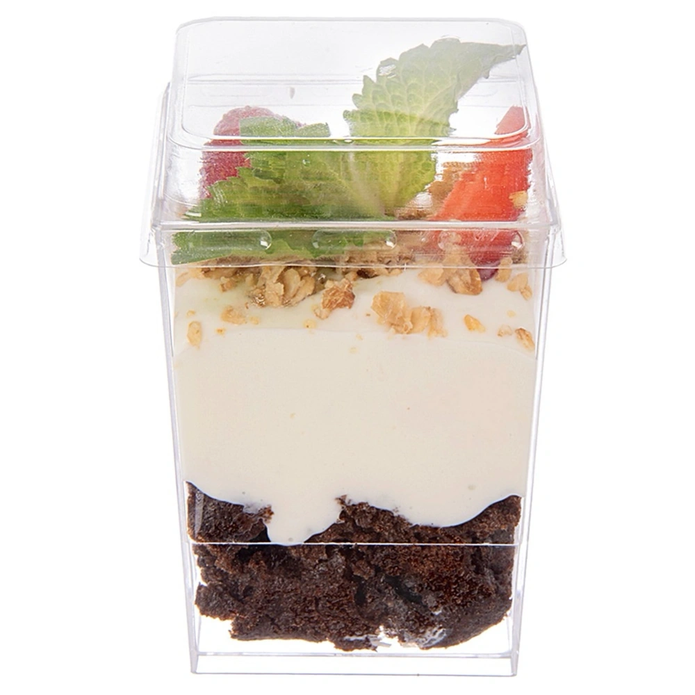 Pucharki na desery, przekąski z pokrywkami 160 ml 4 szt.