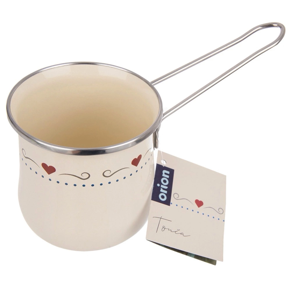 Tygielek do kawy emaliowany kremowy TONCA 600 ml