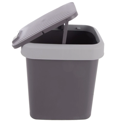 Kosz na śmieci plastikowy szary 12 l