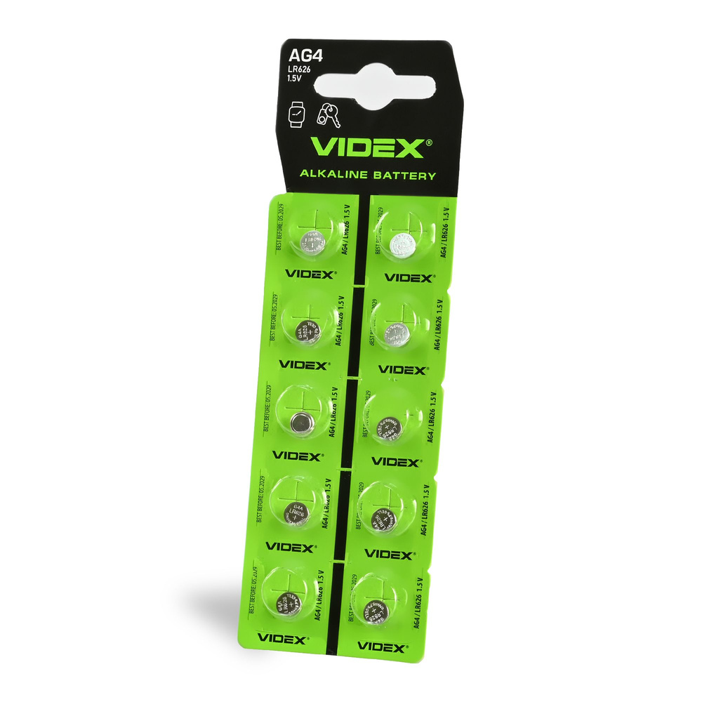 Bateria alkaliczna Videx LR626 10 sztuk 20 mAh 1,5 V do zegarków i zabawek