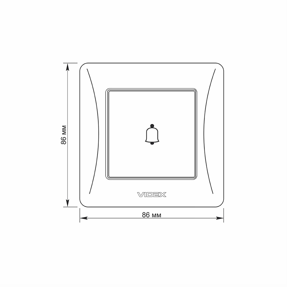 Przycisk Dzwonka z Ramką Videx Binera 10A Natynkowy Biały