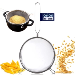 Sitko kuchenne stalowe z uchwytem 16 cm
