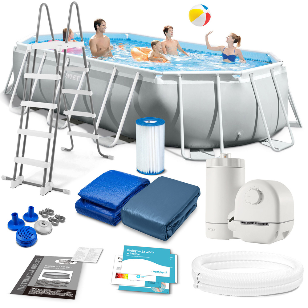 Basen ogrodowy stelażowy Prism Frame Oval 503x274x122 cm INTEX 26796 NP